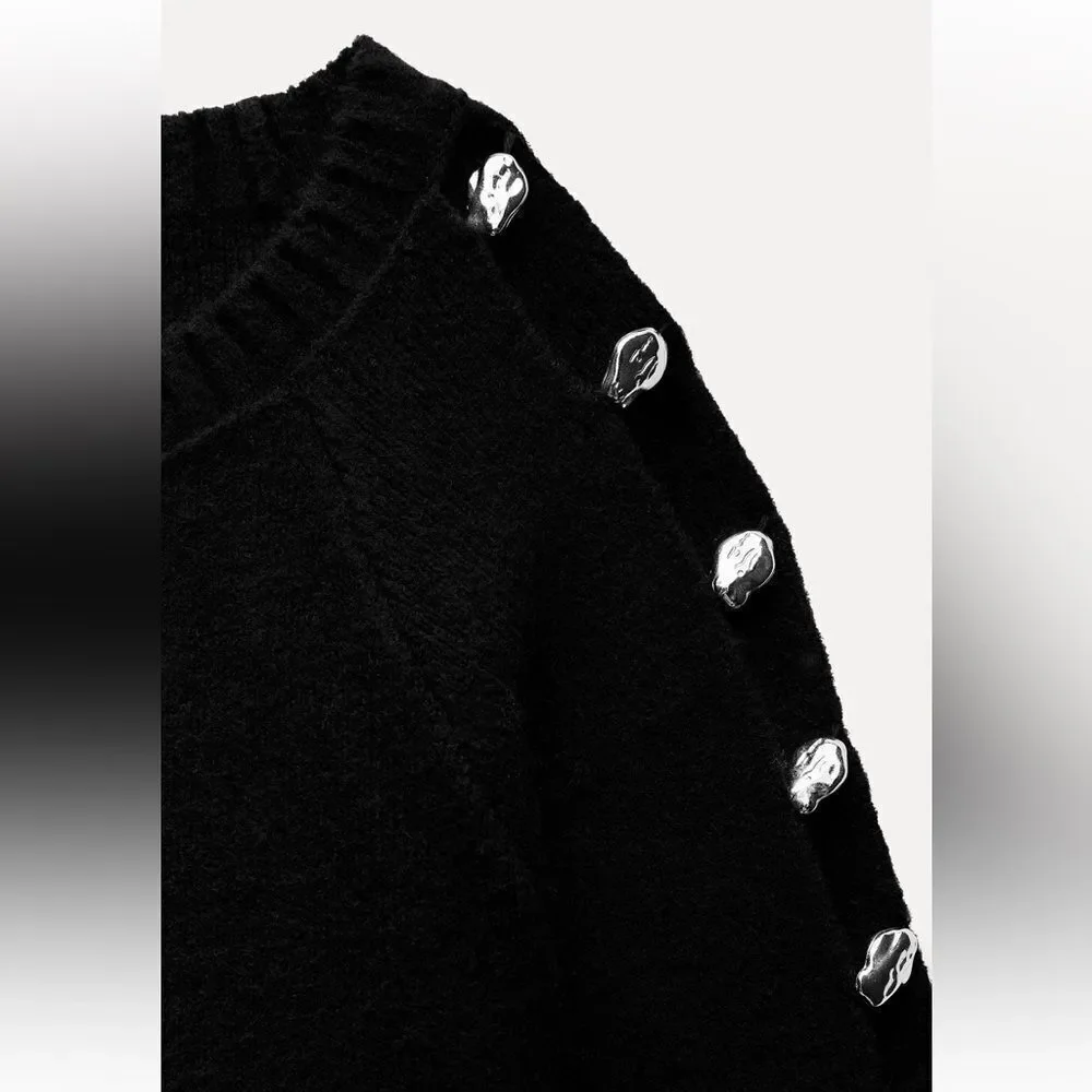 Zara bobble sleeve knit sweater - Picture 2 of 5